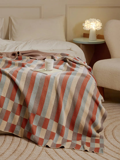 Timeless Tracks Striped Cotton Blanket