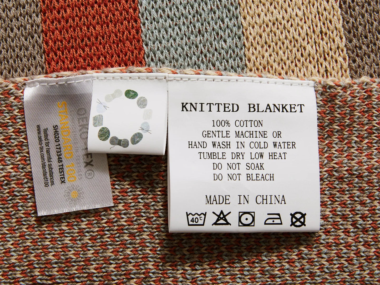 Timeless Tracks Striped Cotton Blanket