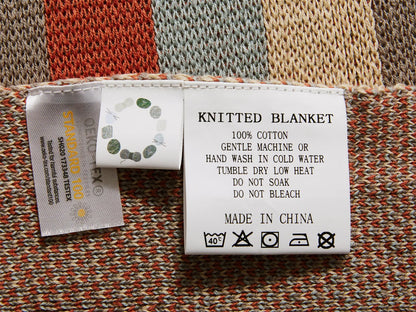 Timeless Tracks Striped Cotton Blanket