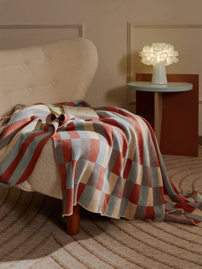 Timeless Tracks Striped Cotton Blanket