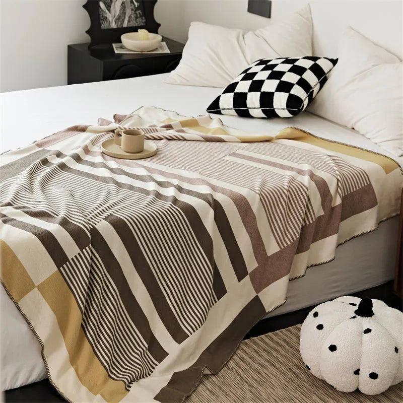 Tonal Frame Throw Blanket