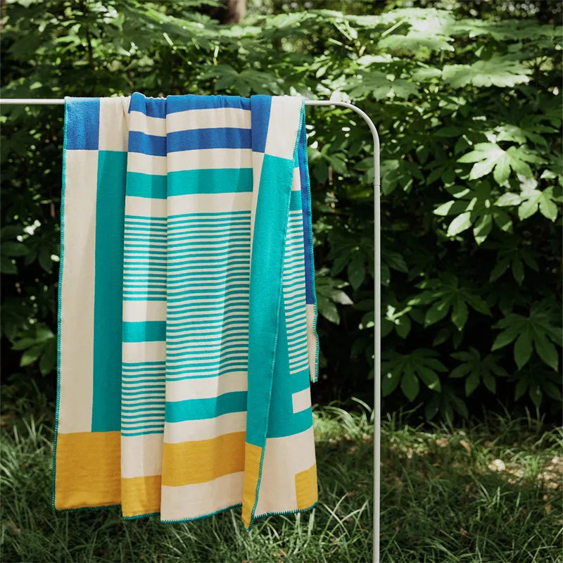 Tonal Frame Throw Blanket