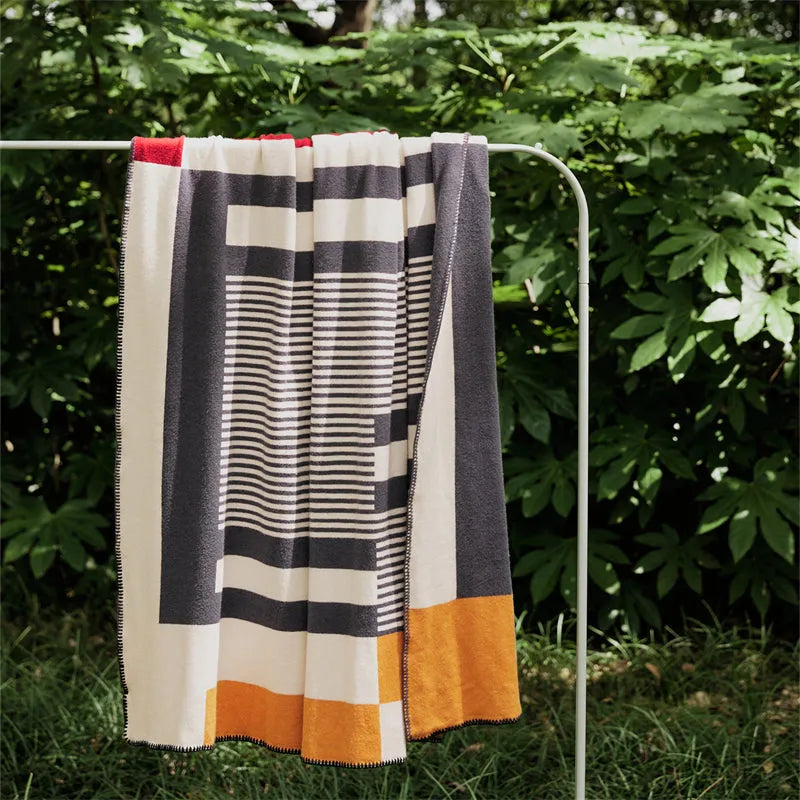 Tonal Frame Throw Blanket