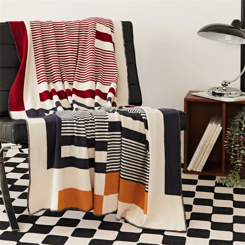 Tonal Frame Throw Blanket