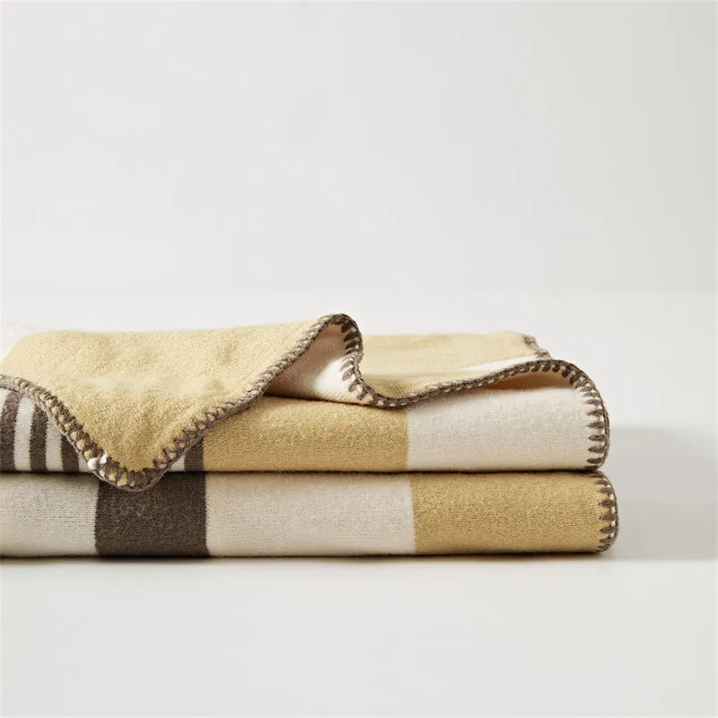 Tonal Frame Throw Blanket