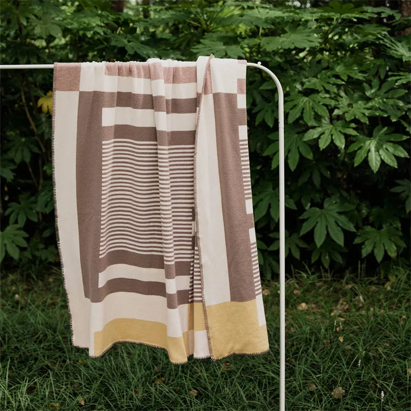 Tonal Frame Throw Blanket