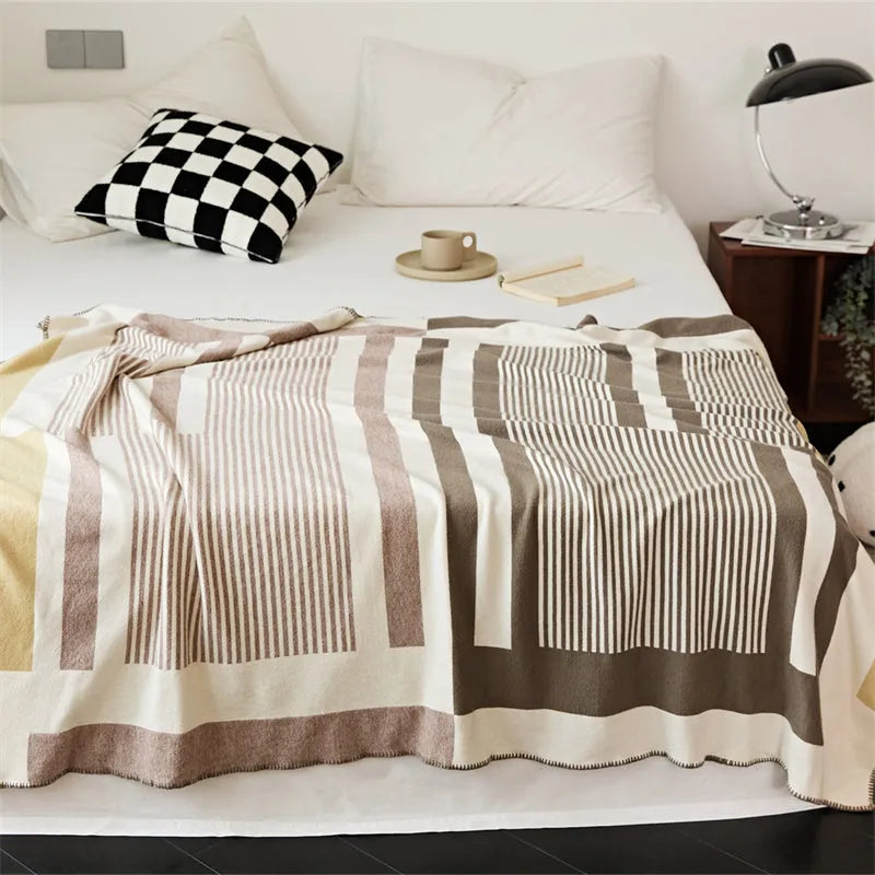 Tonal Frame Throw Blanket