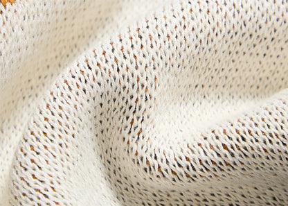 Tranquil Color Stripe Cotton Throw Blanket