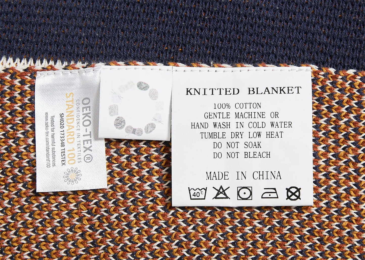 Tranquil Color Stripe Cotton Throw Blanket