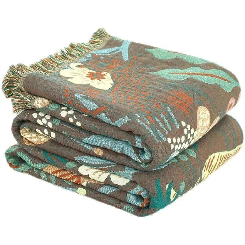 Tropical Tiger Throw Blanket - Fluffyslip