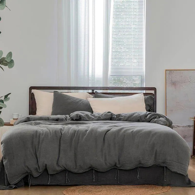 Vintage Washed Cotton Duvet Set - Fluffyslip