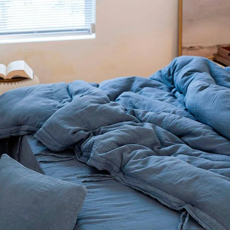 Vintage Washed Cotton Duvet Set - Fluffyslip