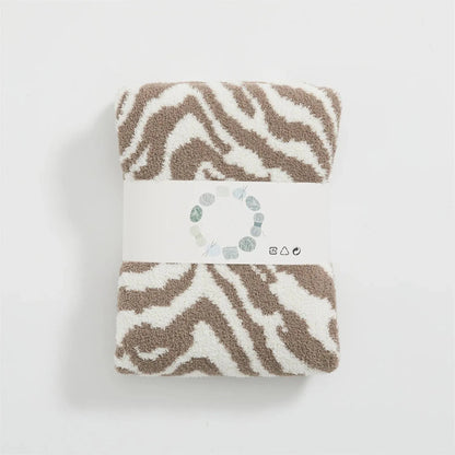 Zebra Stripe Microfiber Throw Blanket - Fluffyslip